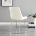 Atlanta 4 White Dining Table and 4 Cream Pesaro Silver Leg Chairs