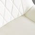 Novara White Marble Round Dining Table & 4 Cream Pesaro Silver Chairs
