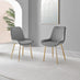 Novara 100cm Round Gold Leg Dining Table & 2 Grey Pesaro Gold Leg Chairs