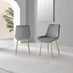 Novara 100cm Round Gold Leg Dining Table & 2 Grey Pesaro Gold Leg Chairs