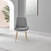 2x Pesaro Grey Velvet Dining Chairs Gold Legs