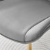 Novara 100cm Round Gold Leg Dining Table & 2 Grey Pesaro Gold Leg Chairs