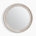 Rebecca Whitewash Wood Medium 80x80cm Round Wall Mirror