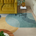 Retro Blue & Yellow Arches Rug 200x290