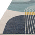 Retro Blue & Yellow Arches Rug 120x170