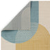 Retro Blue & Yellow Arches Rug 200x290