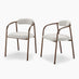 Lulworth Walnut Effect Wood Dining Table & 6 Grey Rhea Chairs