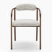 Penrose Round Oak Effect Wood Dining Table 4 Grey Rhea Chairs
