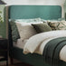 Romy Green Recycled Fabric Double Bed Frame