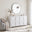 Selene White Marble Effect 4 Door Sideboard