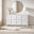 Selene White Marble Effect 4 Door Sideboard