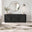 Selene Black Marble Effect 3 Door Storage TV Stand