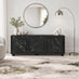 Selene Black Marble Effect 3 Door Storage TV Stand