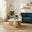 Solia Round White Oak Wood & White Marble Coffee Table