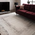 Strata Grey & Cream Sketched Border Rug 200x300
