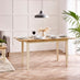 Salcombe Extending Rectangular Wooden Table with 2 Whitby Chairs & 2 Large Benches