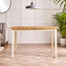 Salcombe Extending Rectangular Wooden Table with 2 Whitby Chairs & 2 Large Benches