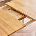 Salcombe Rectangular Oak and Cream Solid Wood Extending 6 Seater Dining Table