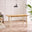 Salcombe Rectangular Oak and Cream Solid Wood Extending 6 Seater Dining Table