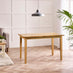 Salcombe Extending Oak Effect Wooden Table with 4 Whitby Chairs & 1 Large Bench