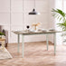 Salcombe Extending Light Grey Wooden Table with 4 Whitby Chairs & 1 Large Bench
