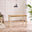 Salcombe Rectangular Oak and Cream Solid Wood 4 Seater Dining Table
