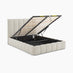 Trifle Beige Boucle Fabric Ottoman Double Bed Frame