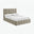 Trifle Taupe Velvet Ottoman Double Bed Frame