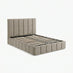 Trifle Taupe Velvet Ottoman King Size Bed Frame