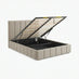 Trifle Taupe Velvet Ottoman King Size Bed Frame