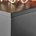 Taylor 2 Drawer Black Bedside Table Gold Handles