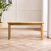 Salcombe Extending Oak Effect Wooden Table & 2 Tenby Benches