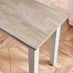 Salcombe Extending Light Grey Wooden Table with 2 Whitby Chairs & 1 Small Bench
