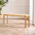 Salcombe Extending Oak Effect Wooden Table with 4 Whitby Chairs & 1 Large Bench