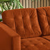 Jolene Burnt Orange Velvet 2 Seater Sofa