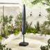 Vertical Cream Garden Parasol & Base Set