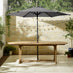 Vertical Grey Garden Parasol Only (No Base)