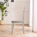 Salcombe Extending Light Grey Wooden Table with 2 Whitby Chairs & 1 Small Bench