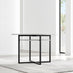 Adley Round Grey Concrete Effect Dining Table 4 Tan Faux Leather Delos Chairs