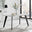 Andria Black Leg Marble Effect Dining Table and 6 Navy Pesaro Black Leg Chairs