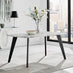 Andria Black Leg Marble Effect Dining Table and  6 Cappuccino Corona Black Leg Chairs