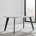 Andria Rectangular White Marble Effect Black Leg 6 Seater Dining Table