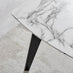 Andria Black Leg Marble Effect Dining Table and  6 Cappuccino Milan Black Leg Chairs