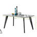 Andria Black Leg Marble Effect Dining Table and  6 Cappuccino Milan Black Leg Chairs
