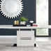 Arezzo Large Extending Dining Table and 6 White Willow Chairs