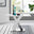Atlanta White High Gloss And Chrome Metal Rectangle Dining Table And 4 Grey Milan Dining Chairs Set