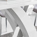 Atlanta 4 White Dining Table and 4 Cream Pesaro Silver Leg Chairs