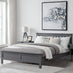 Azure Grey Solid Pine Double Bed Frame + Windsor Mattress