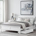Azure White Solid Pine Double Bed Frame + 4 Drawers