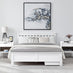 Azure White Solid Pine Double Bed Frame + Windsor Mattress + 2 Drawers